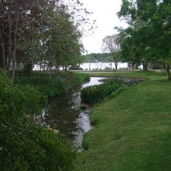 A tributary trickles into the Niagara River