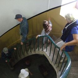 Down the lighthouse stairs, Lizard