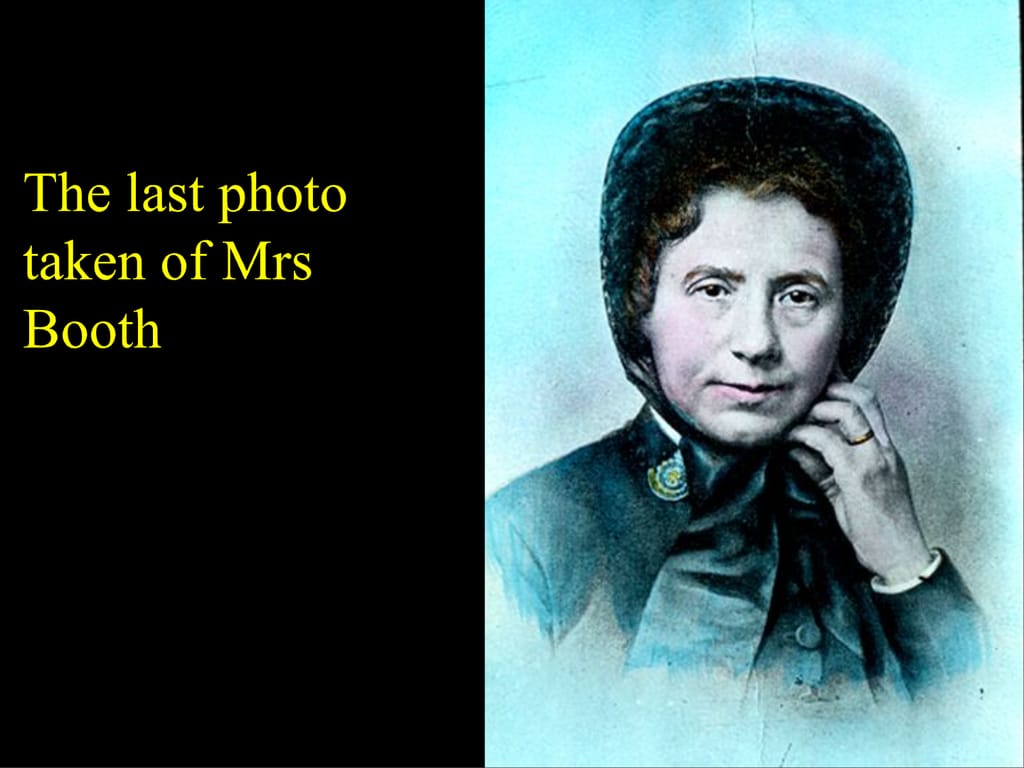 The last photo taken of Mrs Booth.