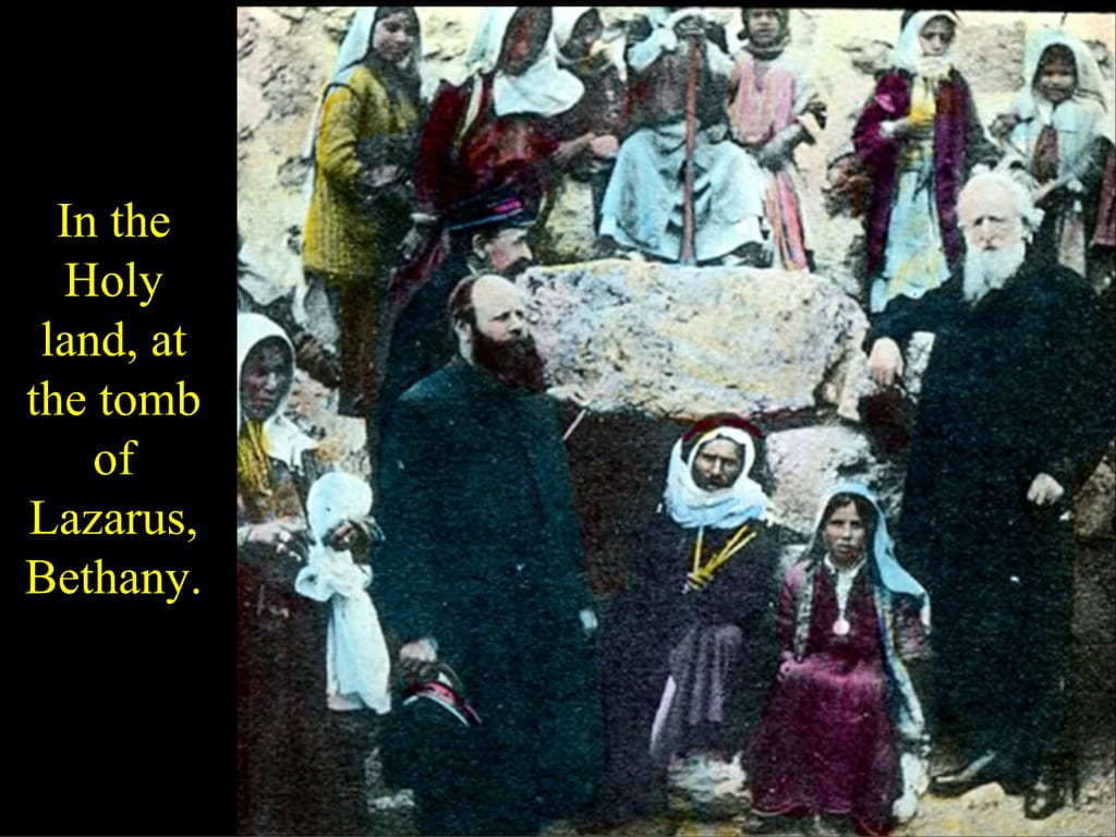 In the Holy land, at the tomb of Lazarus, Bethany.