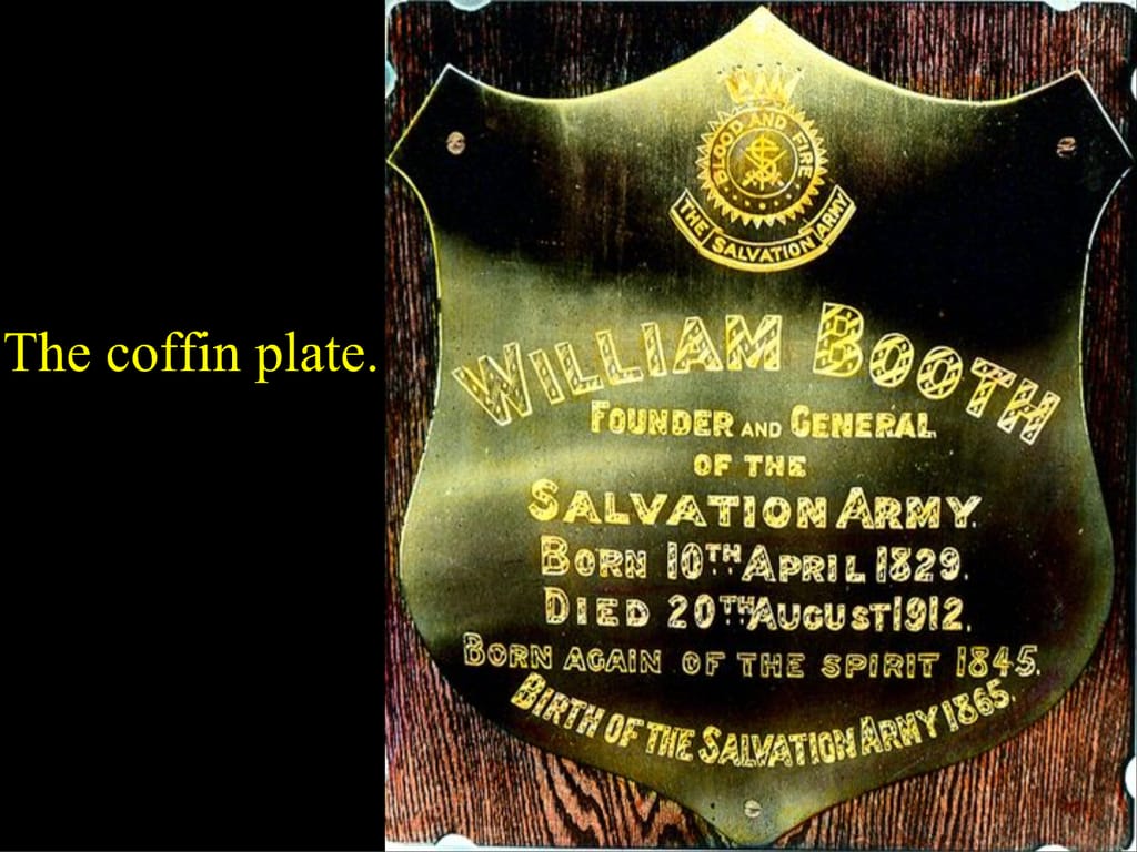 The coffin plate.