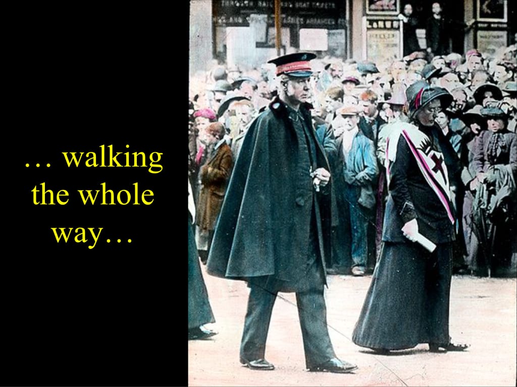 … walking the whole way….